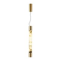 Подвесной светильник Odeon Light латунь/металл/алебастр IP20 LED 15W 3000/4000 MARBELLA 6687/15L