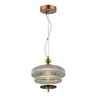 Светильник подвесной ST-Luce Латунь/Латунь, Дымчатый LED 1*8W 3000K ORIENTAL SL6122.303.01