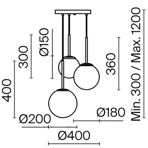 Подвесной светильник Maytoni MOD321PL-03W фото 5