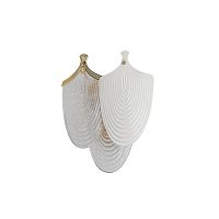 Бра Odeon Light золото/белый/прозрачный/металл/фарфор/стекло G9 3*40W PORCELA 5051/3W