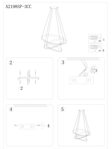 Подвесная люстра Arte Lamp MERIDIANA A2198SP-3CC фото 6