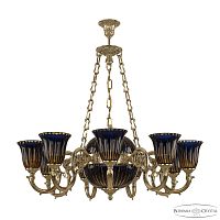 Люстра Bohemia Ivele Crystal Verona 72003P/9/210 G P2 U Amber-Blue/H-1K