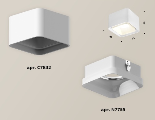 Комплект накладного светильника Ambrella Techno XS7832021 фото 3