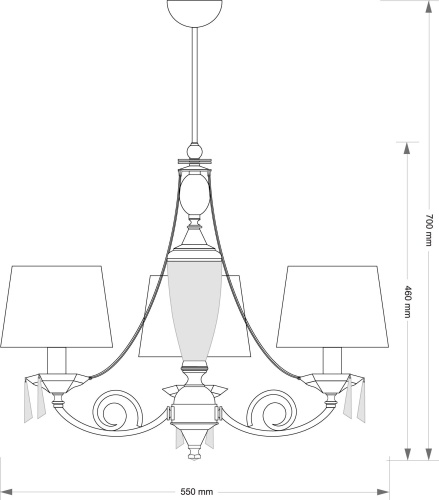 Люстра Kutek MONZA MON-ZW-3(P/A) фото 3