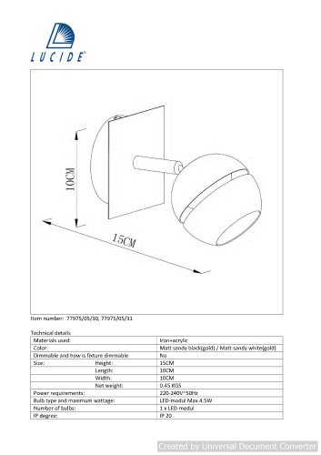 Спот BINARI LED 4W 77975/05/30 фото 4