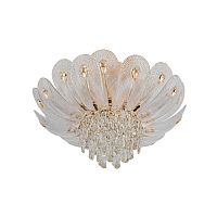 Люстра Odeon Light HALL ODL24 519 PAROTI золото/прозрачный/янтарный/металл/хрусталь/стекло E14 7*40W  5048/7