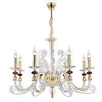 Люстра Crystal Lux CATARINA CATARINA SP8 V2 GOLD/TRANSPARENT-COGNAC