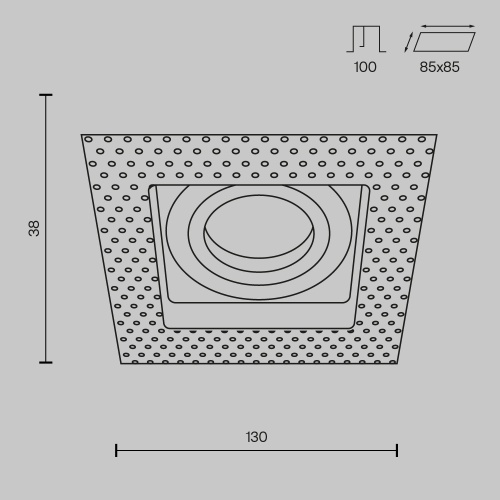 Встраиваемый светильник Technical DL003-01-W фото 4