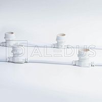 Гирлянда белт лайт ALEDUS бухта 10 м, белый провод, ПВХ, шаг 40 см, Е27 BC-WP-10M-40