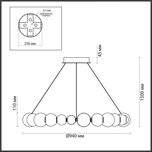 Люстра Odeon Light CRYSTAL 5007/45L фото 3
