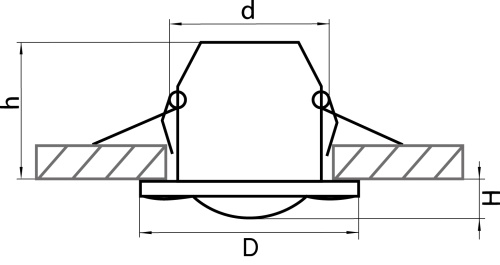 Светильник точечный встраиваемый Difesa Piano 006880 фото 3