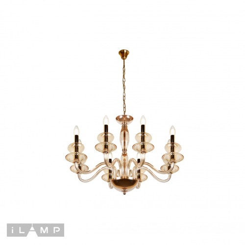 Подвесная люстра iLAMP Mercury P9448-8 Gold фото 3