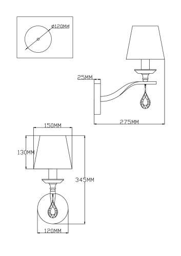 Бра Moderli V2530-1W фото 4