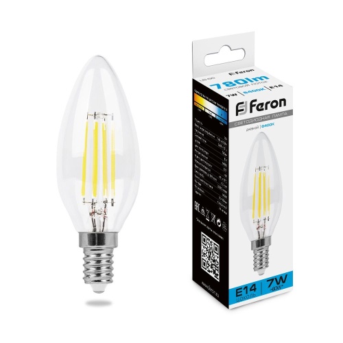 Лампа светодиодная Feron 7W E14 6400K 38227