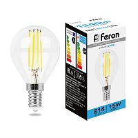 Лампа светодиодная Шарик Feron 15W E14 6400K LB-515 Шарик 38251
