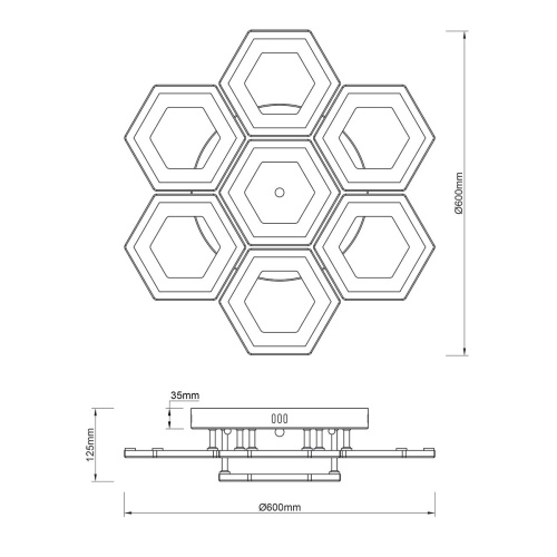 Потолочный светильник Escada Hexagon 10204/7LED фото 8