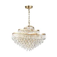 Люстра Odeon Light HALL (В 2-Х КОРОБКАХ) ODL24 505 WAYTA золото/прозрачный/металл/хрусталь E14 14*40W  5073/14