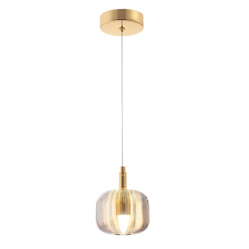 Светильник подвесной Crystal Lux BOX SP1 GOLD/AMBER фото 4