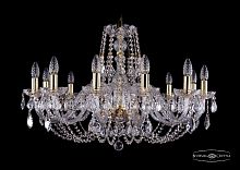 Подвесная люстра Bohemia Ivele Crystal 1406/12/300 G Leafs