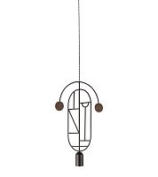 Подвесной светильник NOMON HOME WOODEN DOTS, CONF. 07, GRAPHITE/WALNUT WDBN07