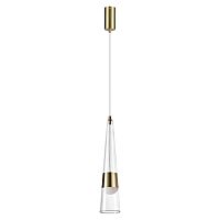 Подвес Odeon Light глянц.золото/прозрачный/металл/стекло LED 12W 3000K 1334Лм LUMP 5043/12L