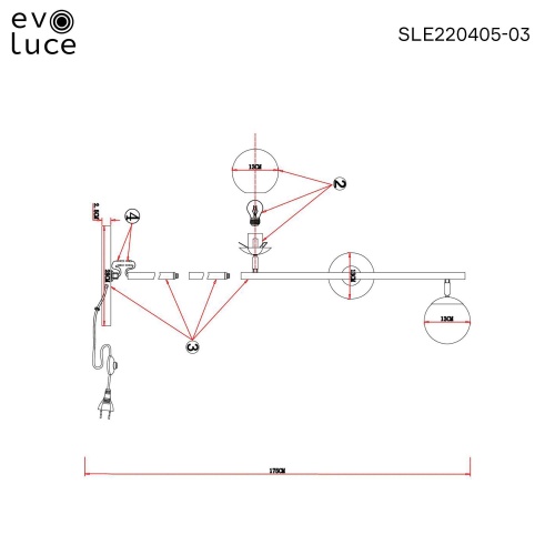 Торшер Evoluce FORLI SLE220405-03 фото 3