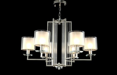 Люстра Crystal Lux NICOLAS SP-PL6 NICKEL/WHITE фото 5
