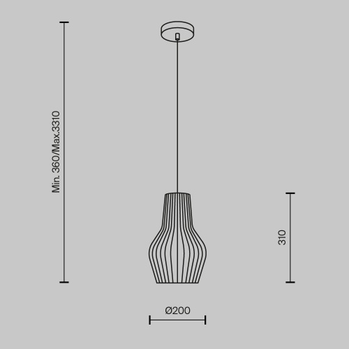 Подвесной светильник Maytoni Roots MOD191PL-01W фото 4