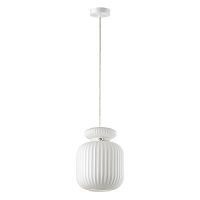 Подвес Odeon Light белый/белый/металл/стекло/эко.кожа E27 1*60W JUGI 5042/1C