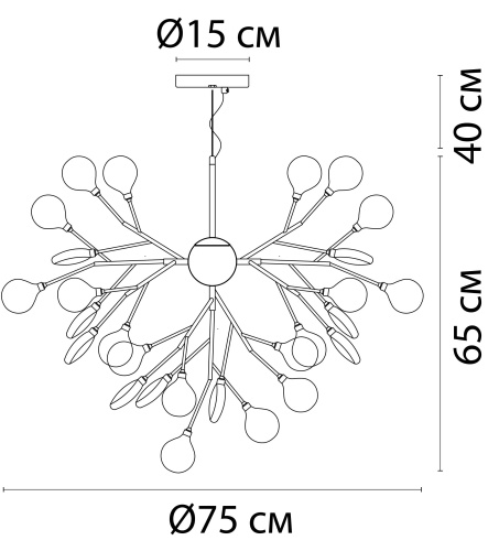 Подвесная люстра Arte Lamp CANDY A7274SP-45GO фото 5