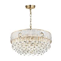 Люстра Odeon Light HALL (В 2-Х КОРОБКАХ) ODL24 499  FIESTA золото/прозрачный/матовый/металл/хрусталь/стекло E14 12*40W  5070/12