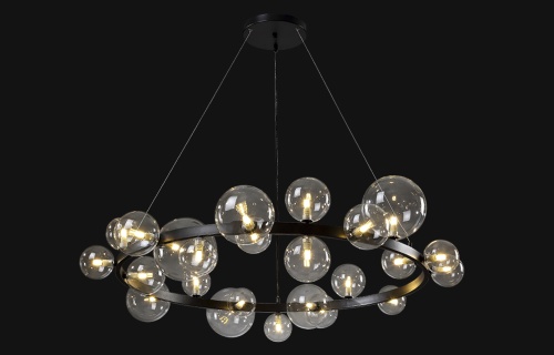 Люстра Crystal Lux AGATA SP24 V2 BLACK/TRANSPARENTE фото 5