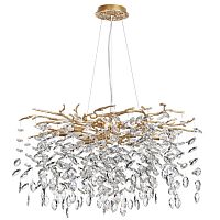 Люстра Odeon Light HALL ODL24 521  DELICA античн.бронза/алюмин./хрусталь G9 10*40W  4969/10