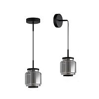 Подвесной светильник Odeon Light черный/дымчатый/металл/стекло/акрил  LED 5W 3000K 304Лм JAM 5408/5L