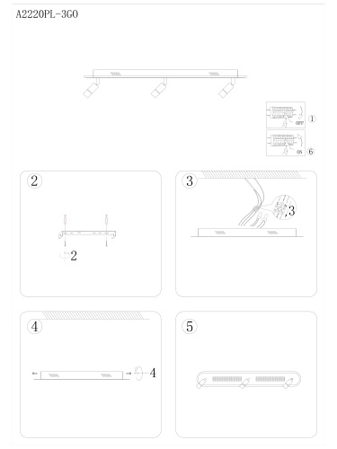 Спот Arte Lamp A2220PL-3GO фото 7