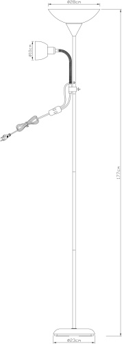 Торшер Arte Lamp DUETTO A9569PN-2BK фото 8