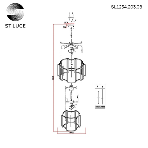 Подвесная люстра ST Luce Cosenza SL1234.203.08 фото 6