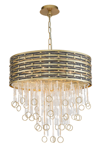 Светильник подвесной PERSO 4931.6 gold&black