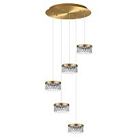 Люстра Odeon Light L-VISION ODL24 447 FIVRE античн.бронза/металл/акрил LED 30W 4000K 1958лм  5032/30L