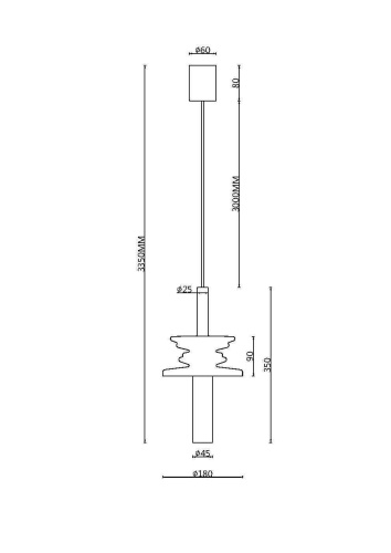 Подвесной светильник Maytoni Sound Wave MOD255PL-01B3 фото 3