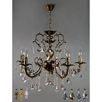 Подвесная люстра ALICANTE Ambiente 8888/5 PB Leaf crystal