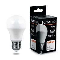 Лампа светодиодная Feron 15W E27 4000K 38036